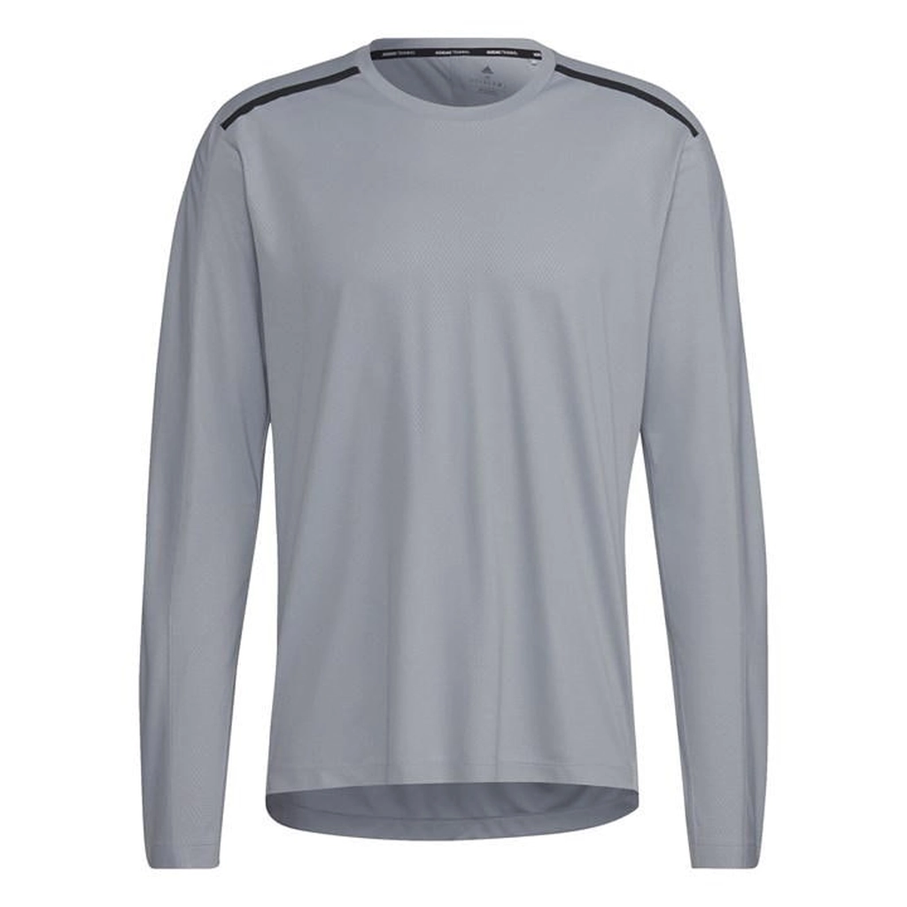 Adidas Originals Workout Pu-Coated Long-Sleeve Top Mens Gym - Grey